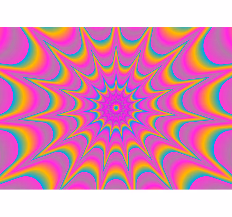 Abstract fotobehang hypnotisch stralend patroon - TenStickers