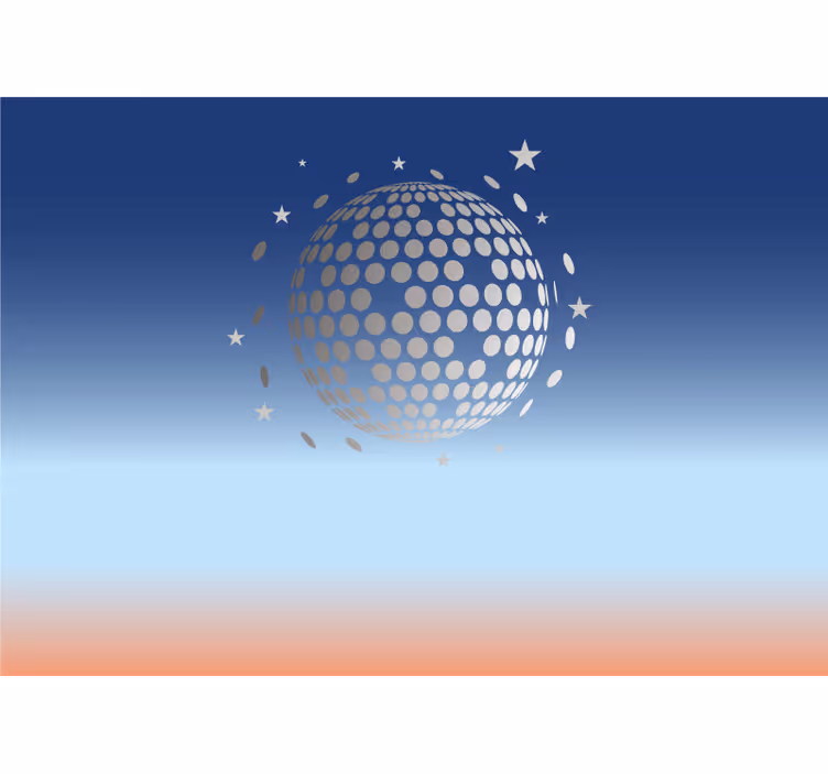 Fotobehang muziek disco bal ontwerp - TenStickers