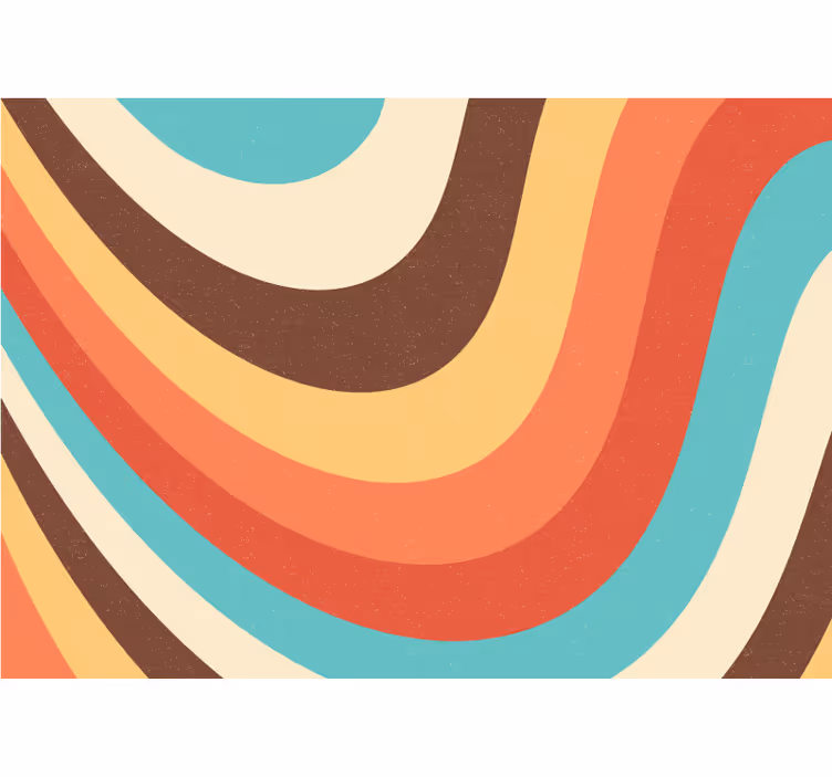 Abstract fotobehang golvende kleuren - TenStickers