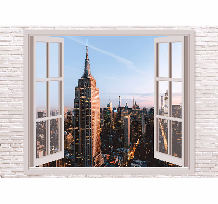 Fotobehang new york empire state uitzicht - TenStickers