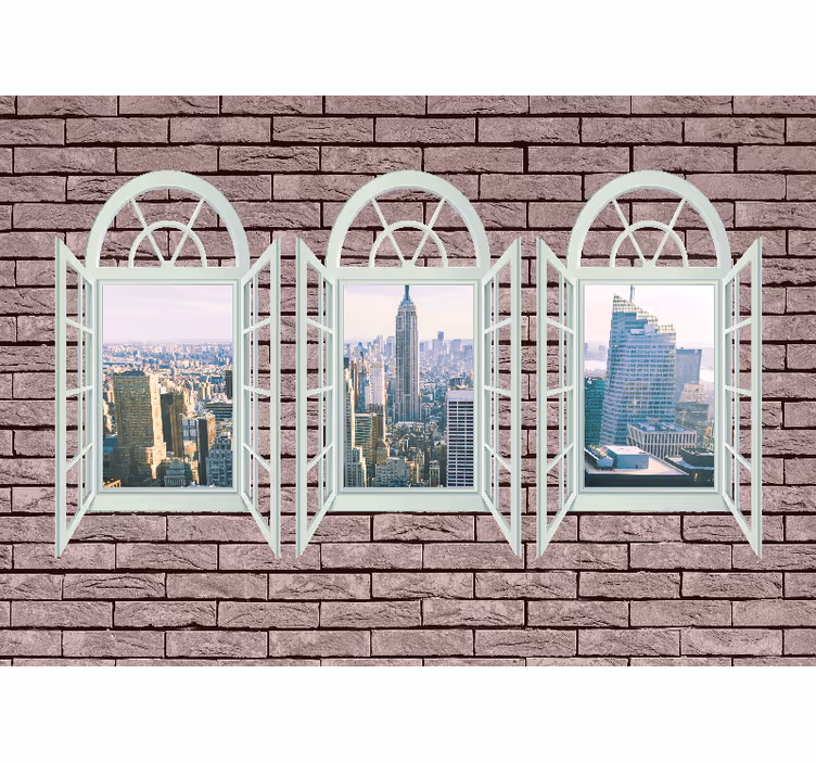 Fotobehang new york stadsskyline uitzicht - TenStickers