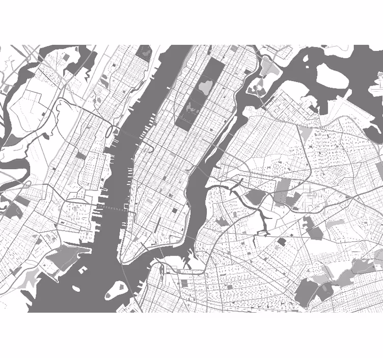 Fotobehang new york gedetailleerde kaart van new york - TenStickers