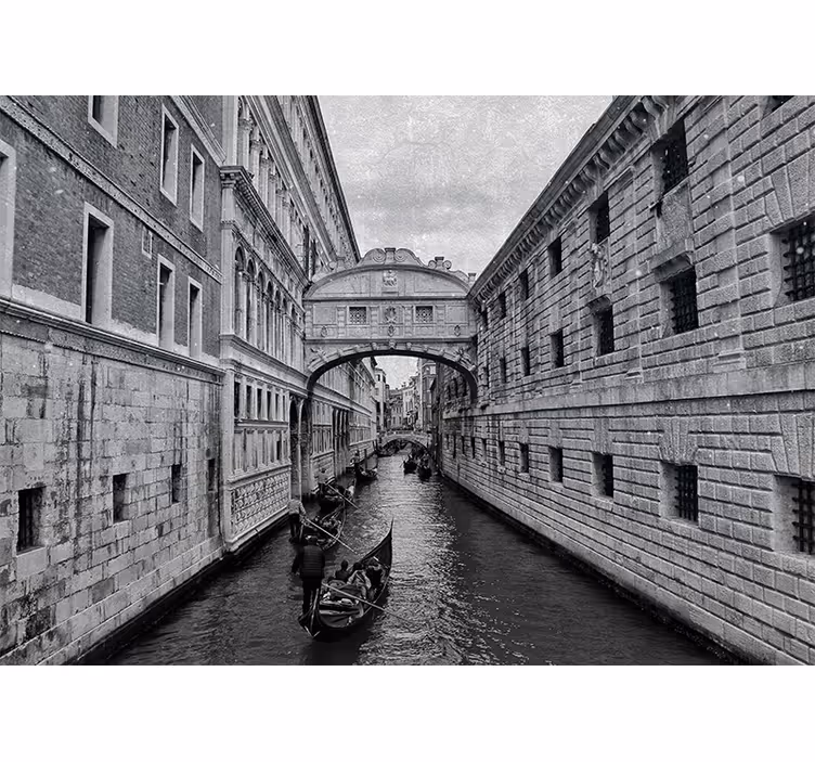 Fotobehang stad venetiaans waterwegzicht - TenStickers