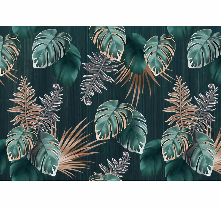 Natuur behang tropische blad inspiraties - TenStickers