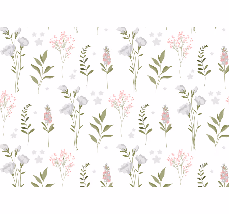 Bloemen foto behang delicate bloemmotieven - TenStickers