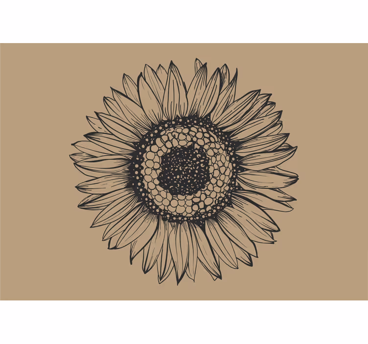 Bloemen foto behang zonnebloem bloemdesign - TenStickers