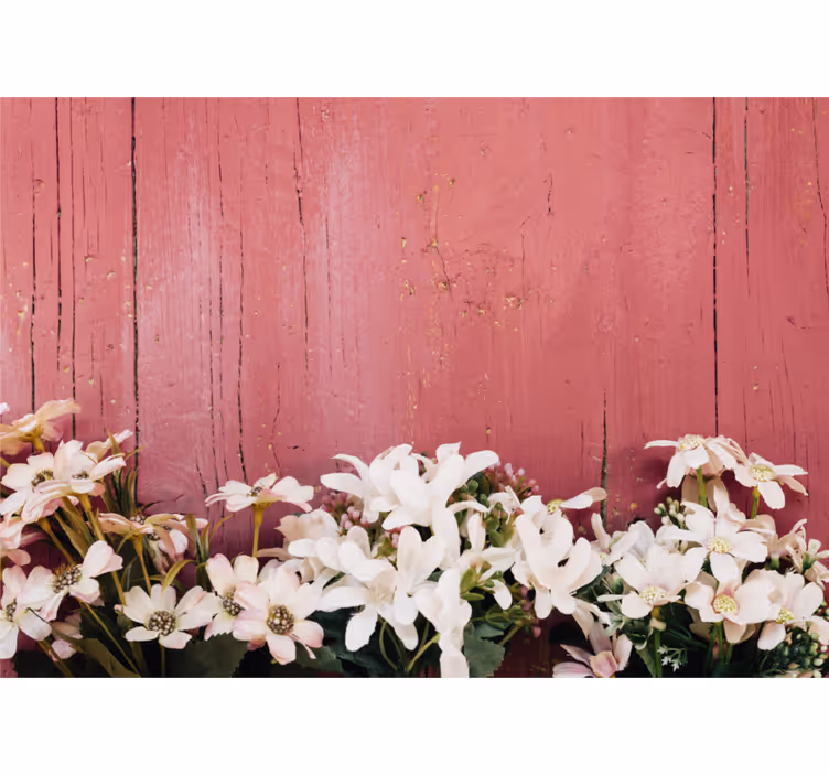 Bloemen foto behang delicate witte bloemen - TenStickers