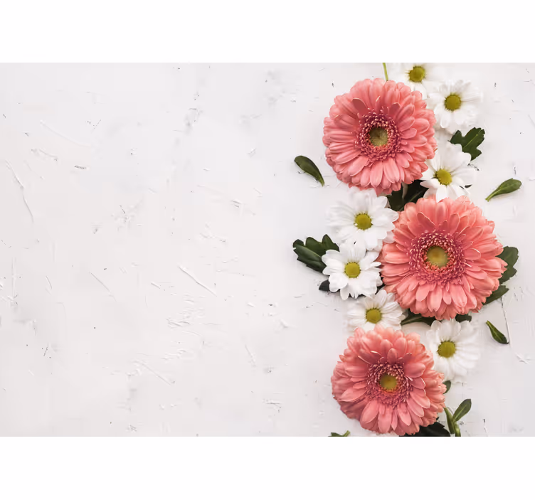Bloemen foto behang roze bloemarrangement - TenStickers