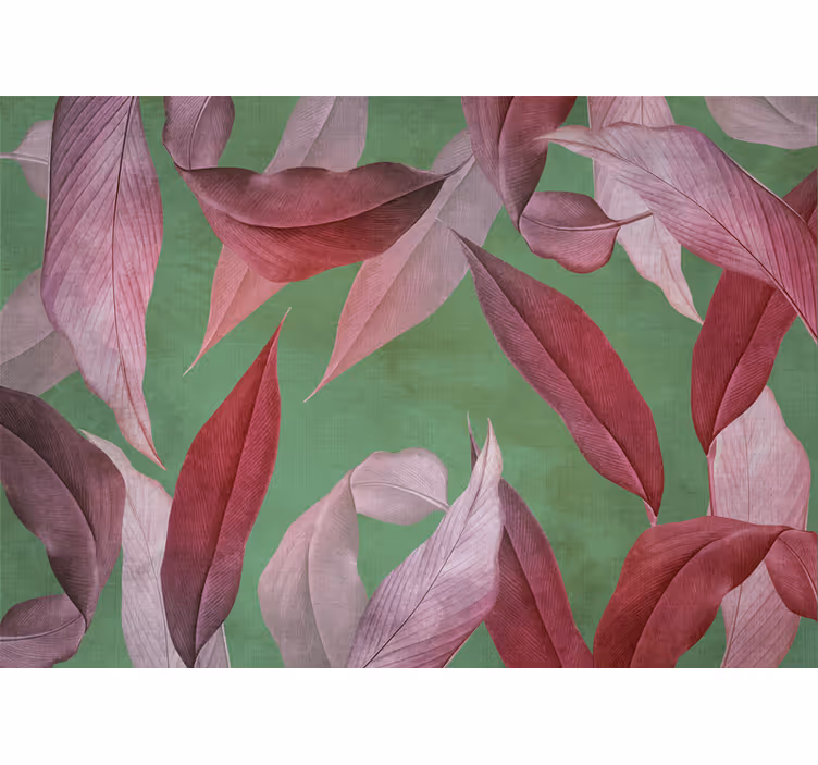 Orchidee blad ontwerp bloemen foto behang - TenStickers