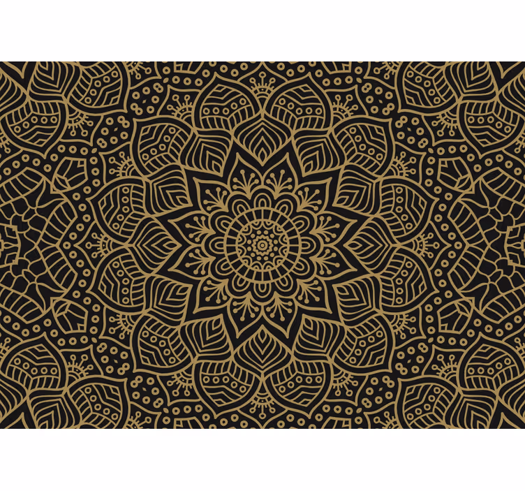 Fotobehang mandala uitgebreid botanisch motief - TenStickers