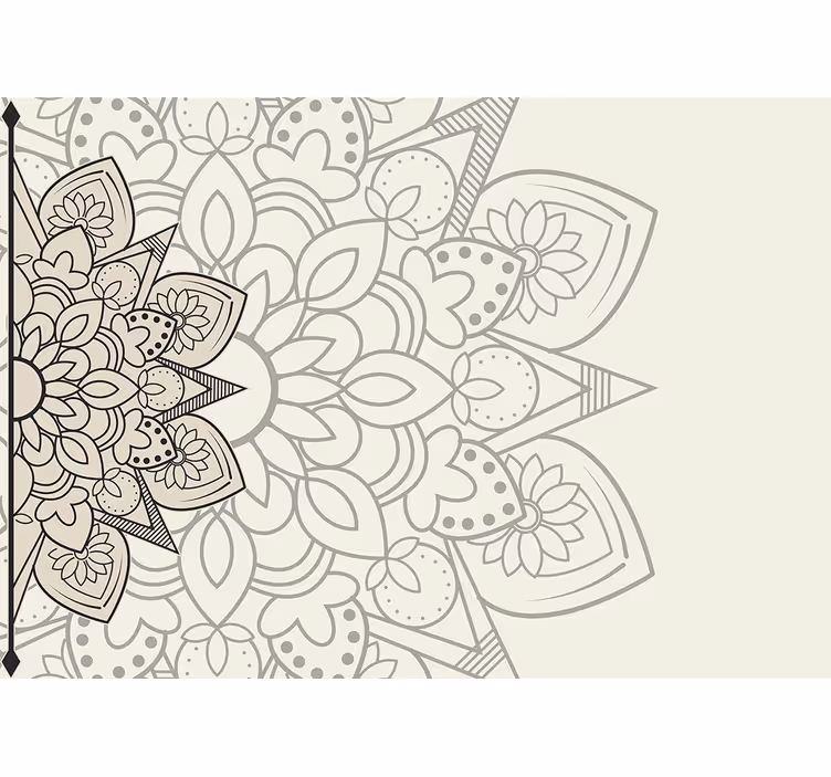 Fotobehang mandala met verfijnd bloemmotief - TenStickers