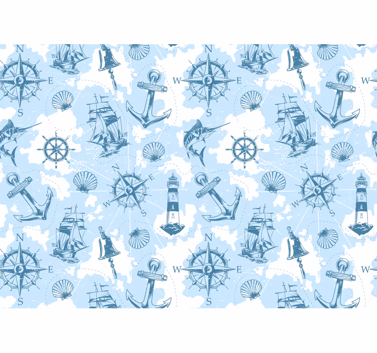 Fototapet landschap marine avontuur elementen - TenStickers