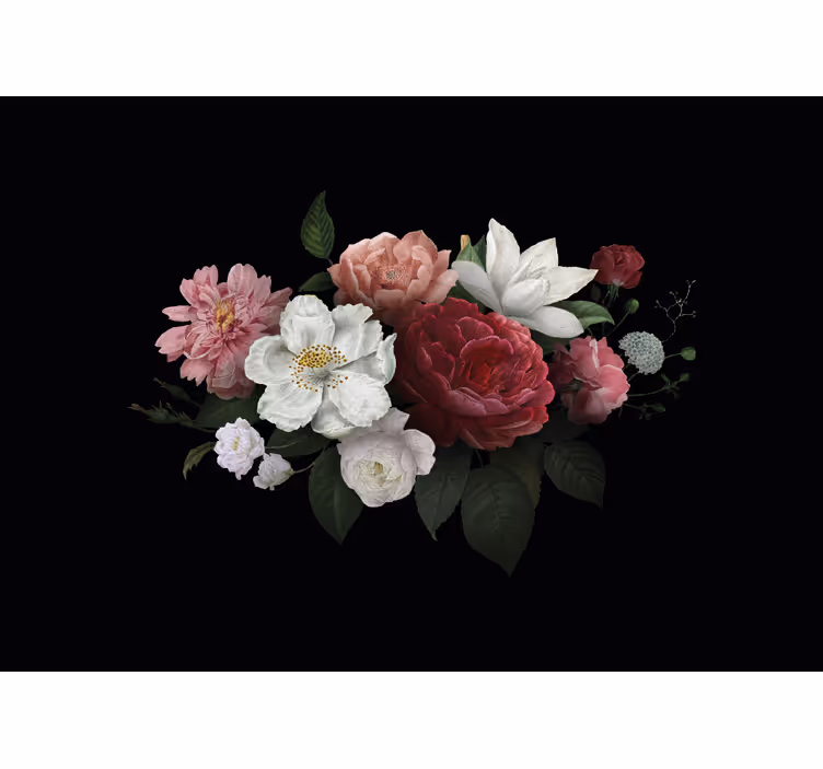 Bloemen foto behang bloeiende bloemenarrangementen - TenStickers