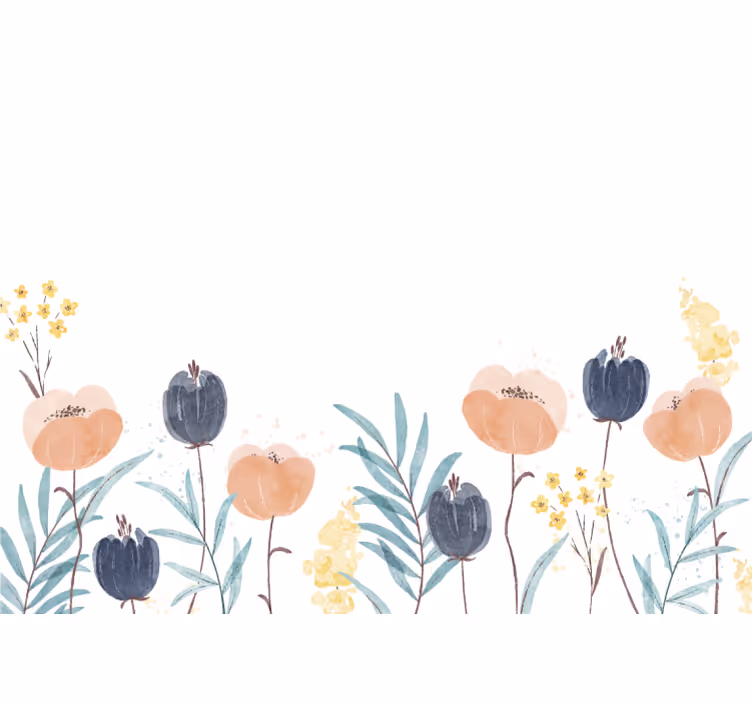 Bloemen foto behang prachtige bloemencompositie - TenStickers