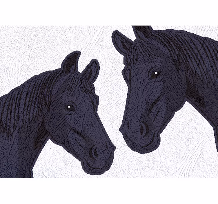 Foto behang dieren elegante paarden profiel - TenStickers