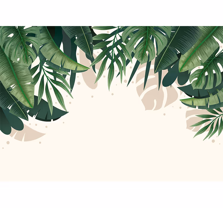 Natuur behang tropisch bladeren canopy - TenStickers