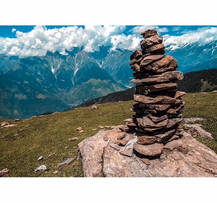 Fotobehang bergen stacked stone formatie - TenStickers