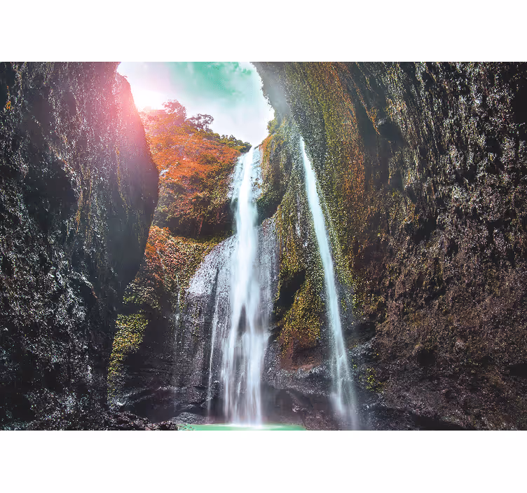 Foto behang waterval majestueuze waterval scenery - TenStickers