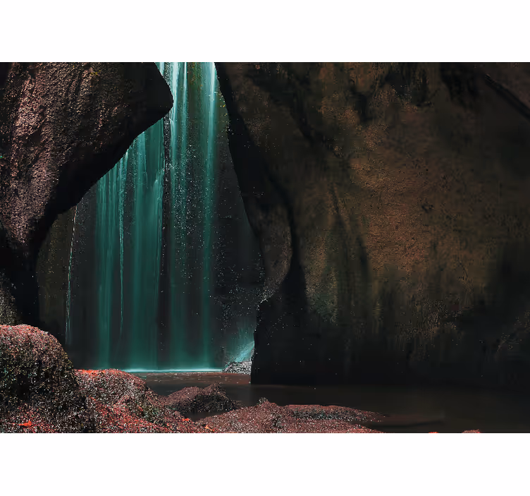 Fotobehang natuur tropische waterval scene - TenStickers