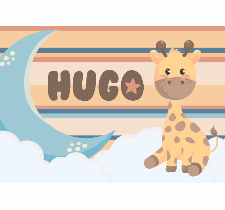 Fotobehang kinderkamer schattige giraffe illustratie - TenStickers