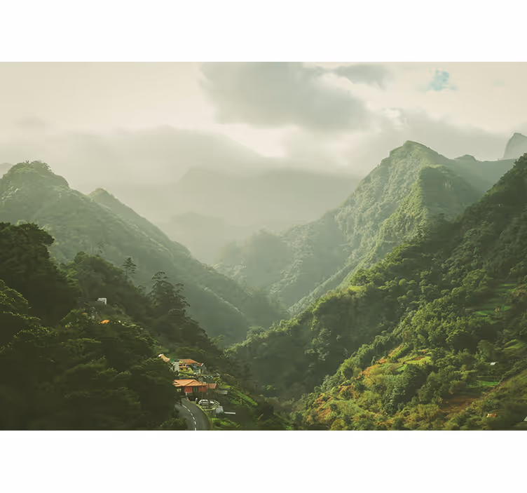 Fototapet landschap bergdal scenery - TenStickers