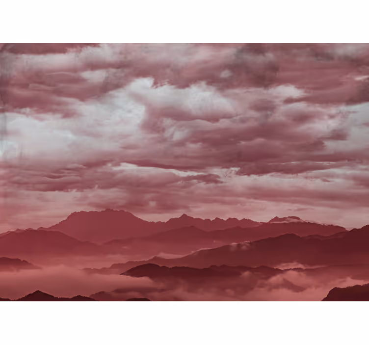 Fotobehang bergen mystiek berglandschap - TenStickers