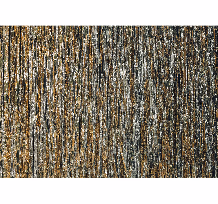 Fotobehang print glanzende metalen strepen - TenStickers