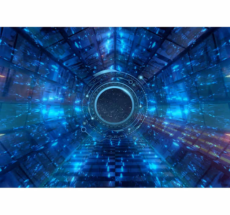 Fotobehang ruimte 3d kosmisch portaal - TenStickers