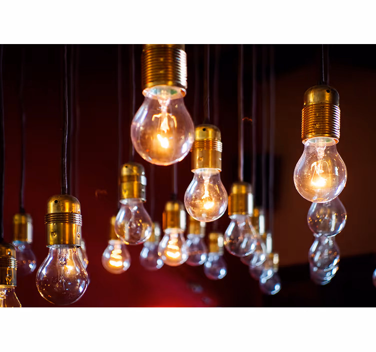 Fotobehang voertuigen edison gloeilamp cluster - TenStickers
