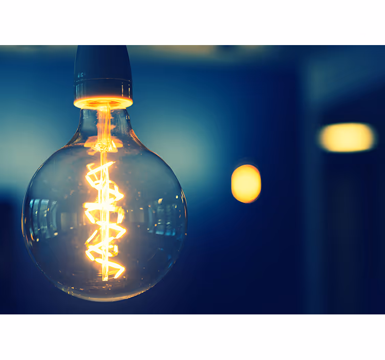 Fotobehang tekst elegante verlichting - TenStickers