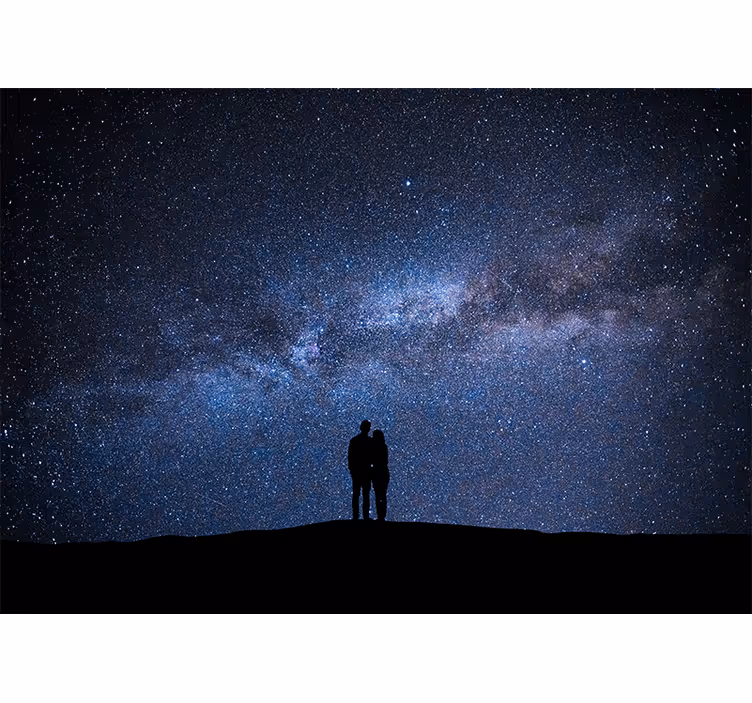 Foto behang liefde sterrennacht liefde - TenStickers