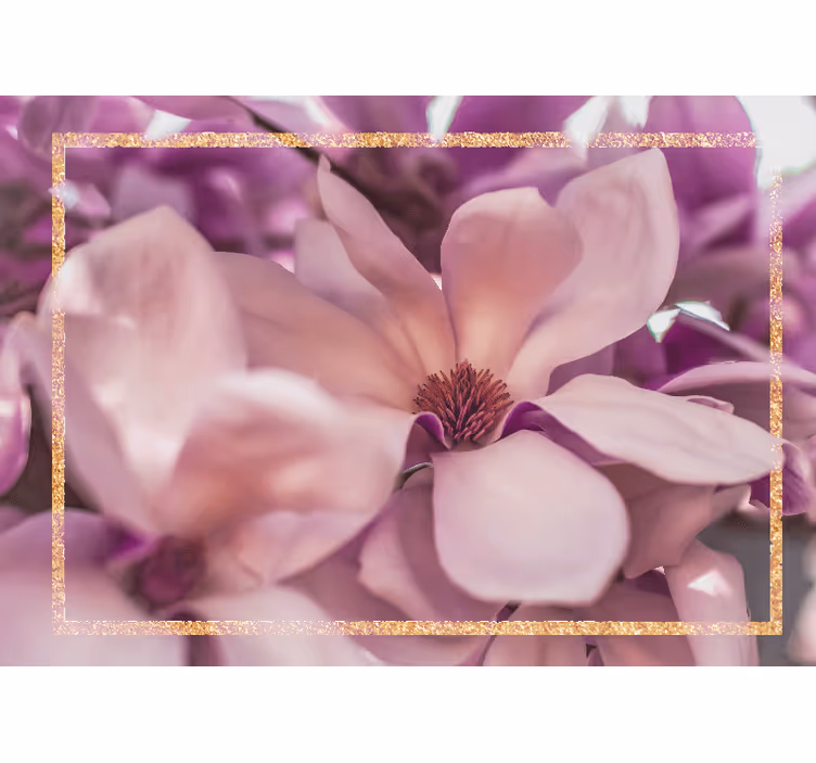 Bloemen foto behang magnolia bloesem close-up - TenStickers