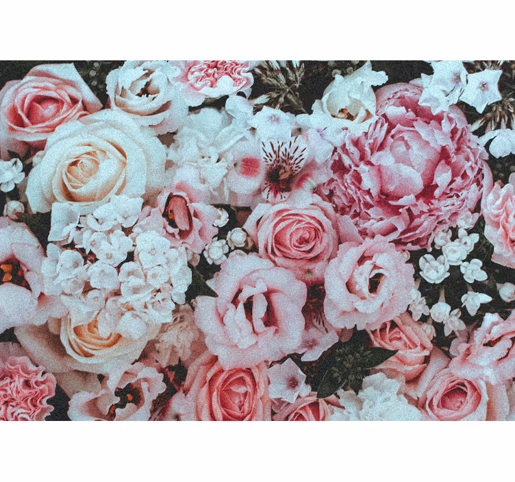 Bloemen foto behang bloemarrangement vreugde - TenStickers