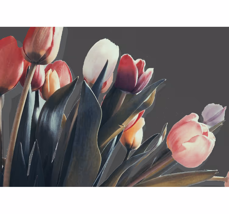 Bloemen foto behang tulpenbloesem display - TenStickers