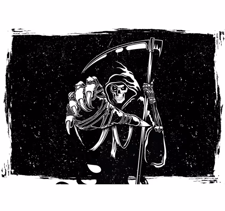 Fotobehang halloween grim reaper illustratie - TenStickers