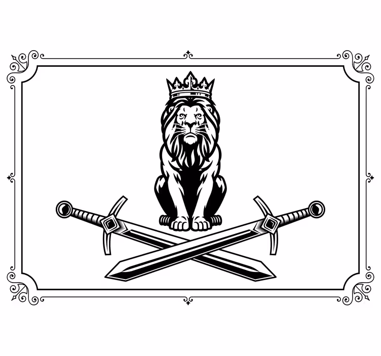Fotobehang leeuwen majestueuze leeuw icon - TenStickers