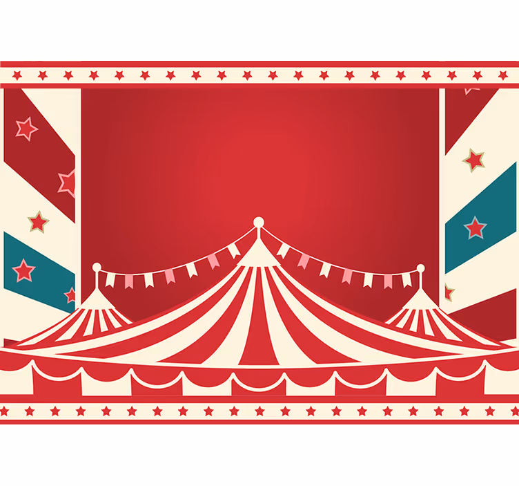 Foto behang liefde circus tent vreugde - TenStickers