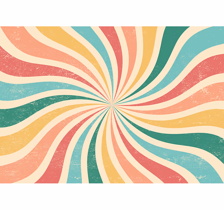 3d behang spiral kleur golven - TenStickers