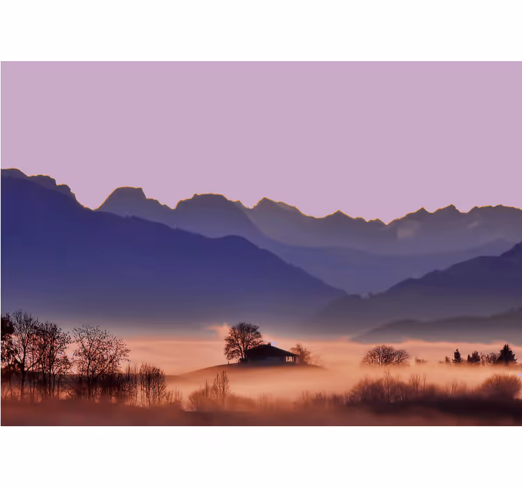 Fototapet landschap rustig berglandschap - TenStickers