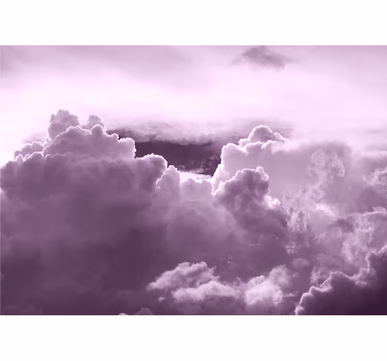Fotobehang lucht paarse wolkenformatie - TenStickers
