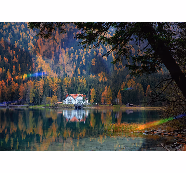 Fototapet landschap serene berg echo - TenStickers