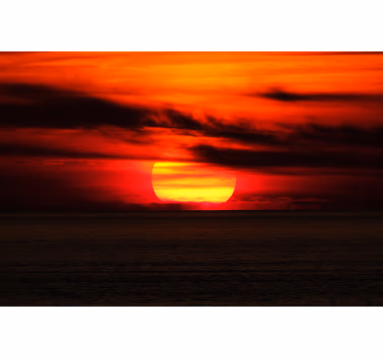 Fotobehang lucht vibrant zonsondergang uitzicht - TenStickers