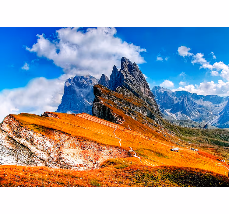 Fototapet landschap bergtoppen panorama - TenStickers