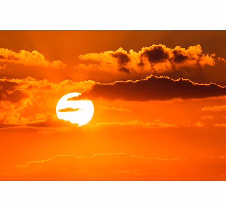 Fotobehang lucht zonsondergang boven de wolken - TenStickers