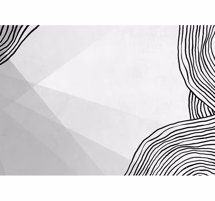 Abstract fotobehang geometrische lijnkunst - TenStickers