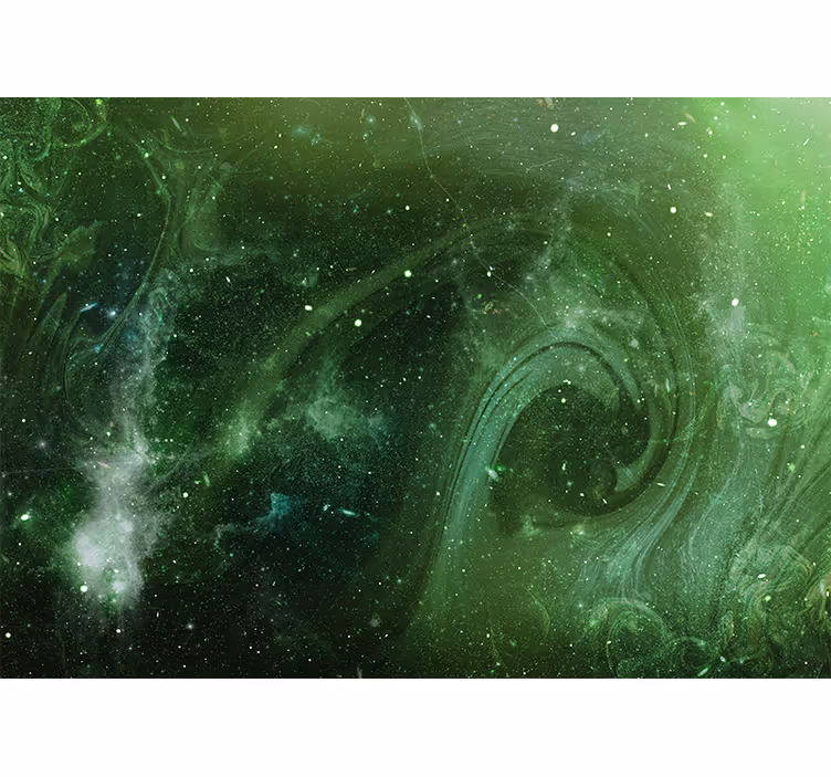 Fotobehang ruimte cosmic groene draaikolk - TenStickers
