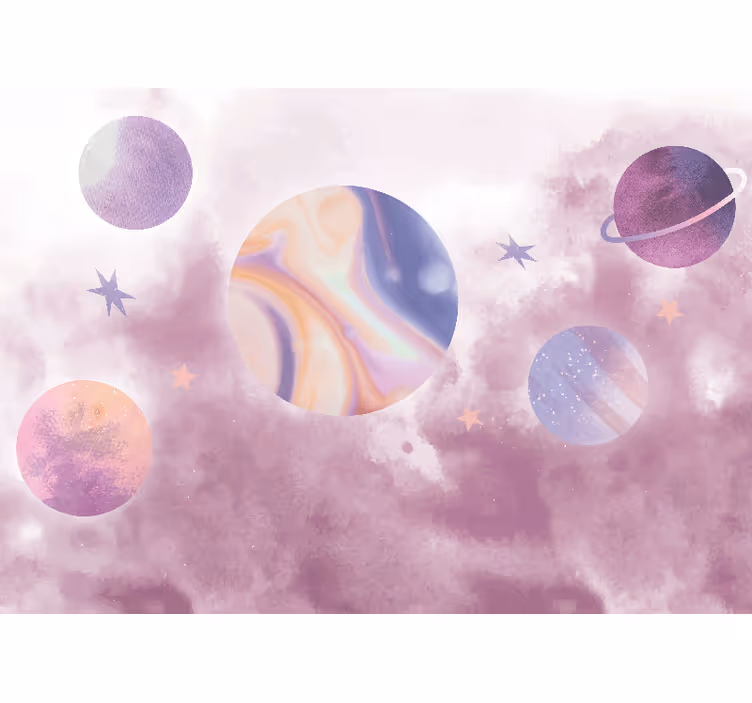 Fotobehang ruimte hemelse planetair ontwerp - TenStickers