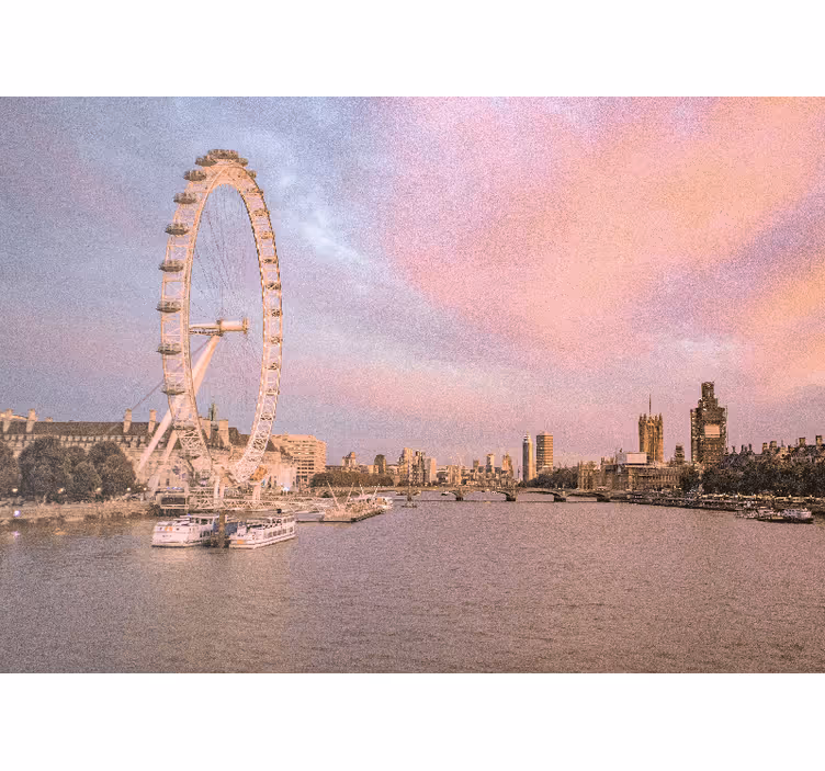 London fotobehang uitzicht op het london eye - TenStickers