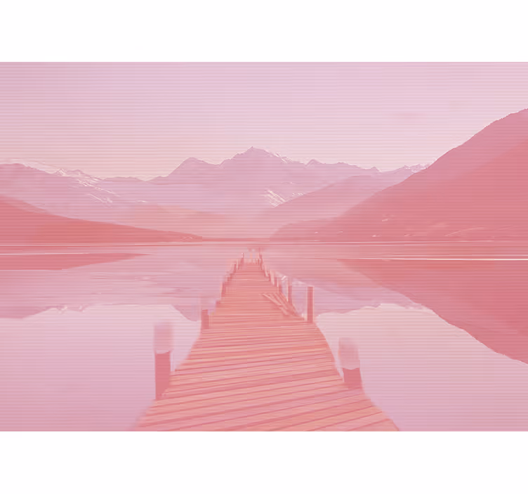 Fototapet landschap serene uitzicht op het meer - TenStickers
