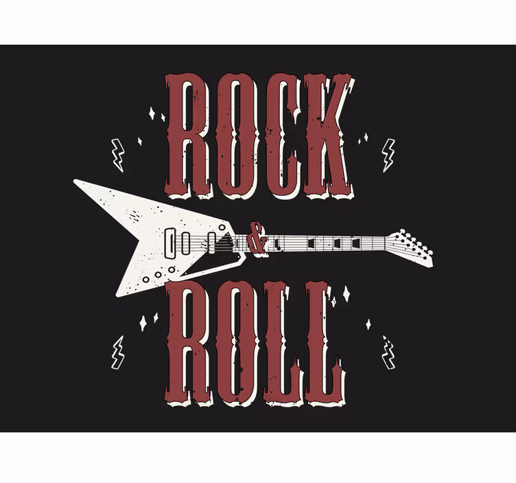 Fotobehang muziek rockgitaar ontwerp - TenStickers